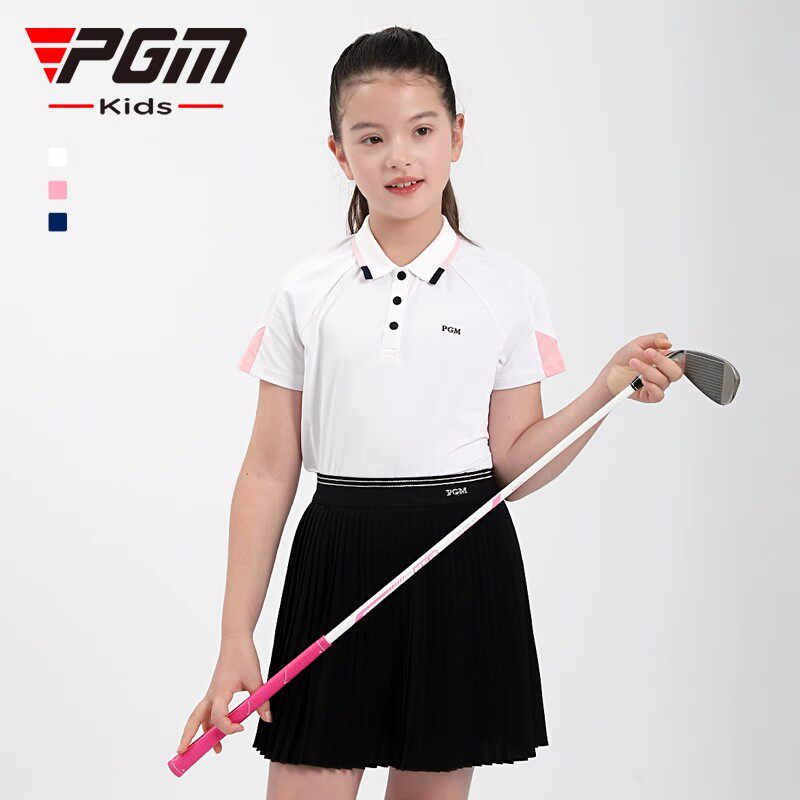 pgm青少年高尔夫服装短袖t恤图片