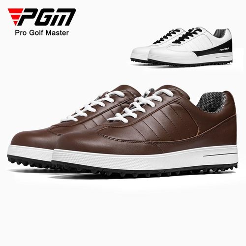 PGM高尔夫球鞋头层牛皮无钉鞋
