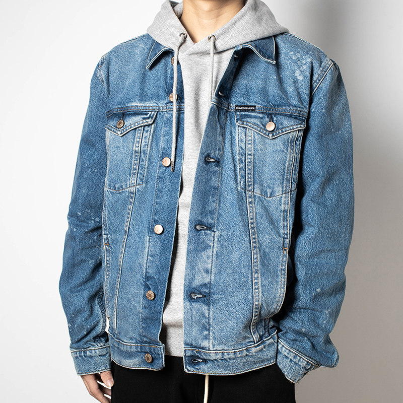 集货Calvin Klein卡文克莱ck牛仔外套男复古休闲潮流夹克秋冬新款