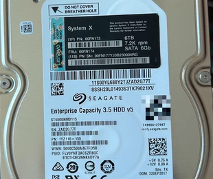 联想00FN173 00FN174 6T 7.2K SATA SR590 SR650 ST558服务器硬盘