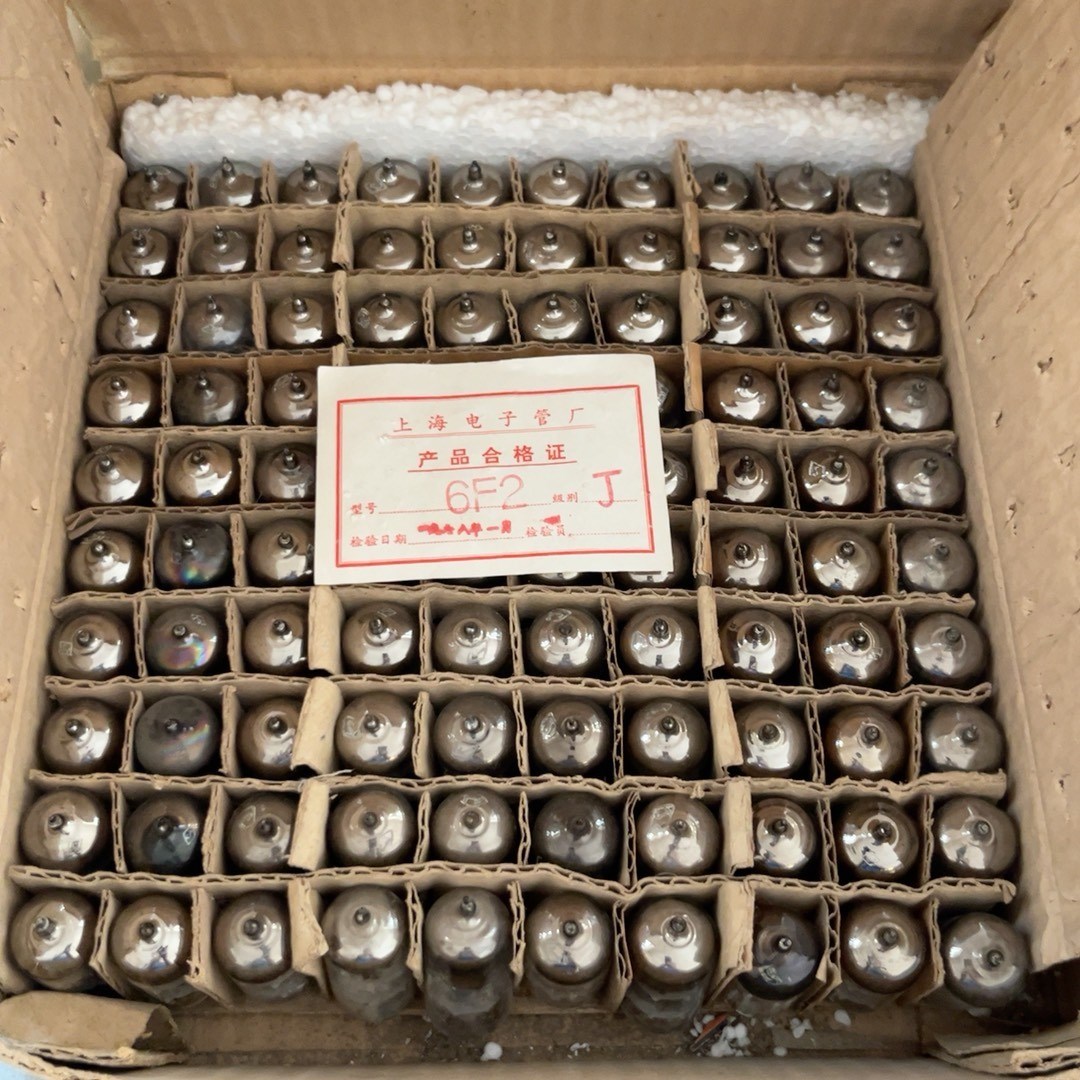 库存一盒100只上海6F2电子管 直代ECF80 6U8A