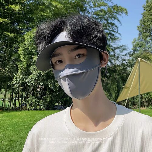 防晒面罩男2026夏季钓鱼冰丝遮阳