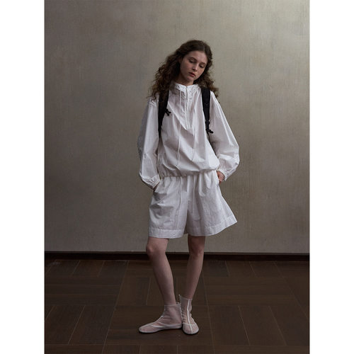 Hello September 100% 棉连帽春季新款宽松简约通勤上衣M60020