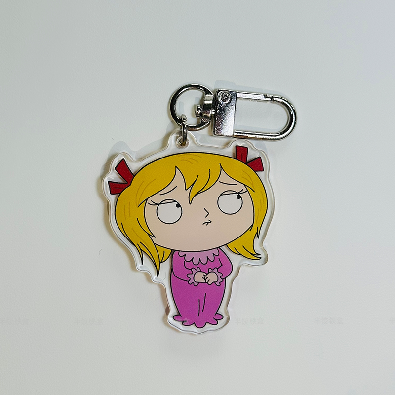半饺铁盒 饺子女装美饺恶搞之家FamilyGuy可爱搞怪书包包包挂件配图片