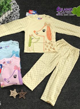 宝宝双层保暖内衣套装春秋