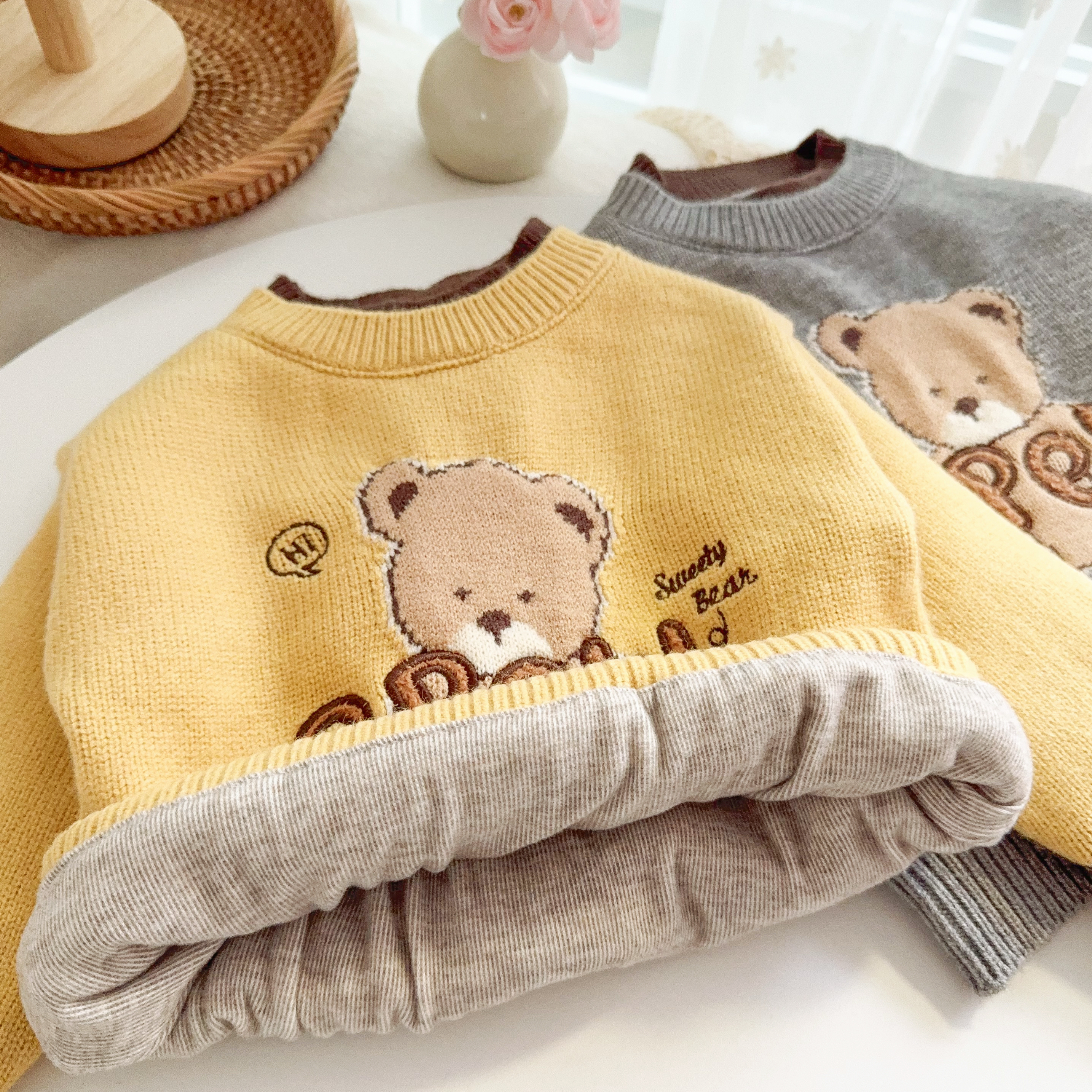 男童毛衣加厚加绒秋冬款婴儿童冬装2025新款宝宝针织衫内搭1234岁