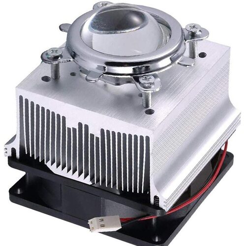 LED 散热器30W50W100W大功率LED散热器加风扇12V 44mm玻璃透镜