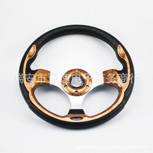 跨境热款 通用PU方向盘 厂家 13寸汽车改装 320MM竞技赛车ND方向盘