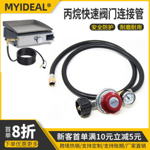 北美黄铜QCC接口连接气瓶转换头管 ACME一磅转20磅瓦斯气罐燃气管