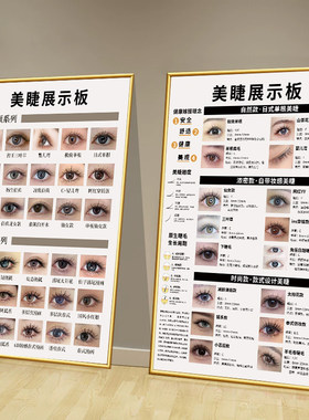 纹绣装饰画泡沫板韩式半永久眉眼唇挂图美甲美睫纹眉毛广告KT板画