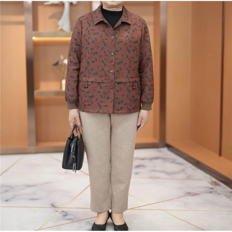 小个子妈妈春秋外套短款50岁60奶