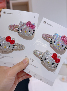 mumu饰品日韩可爱猫咪发夹女高级感侧边夹刘海鸭嘴夹头饰