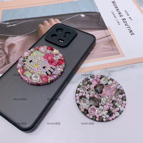mumu饰品 磁吸支架小镜子可随身携带水钻制作