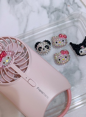 mumu饰品 小美乐蒂立体贴纸水钻制作库洛米熊猫kt风扇装饰品包包