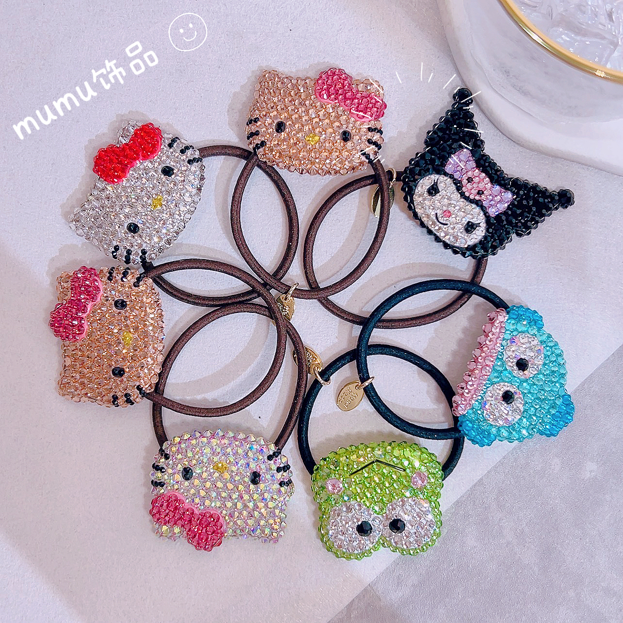 mumu手作饰品夏日凯蒂猫可爱发饰发绳少女心儿童头饰
