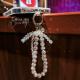 奢华高级感水晶珠子手提链手腕短挂绳带夹片手机壳钥匙扣包包挂件