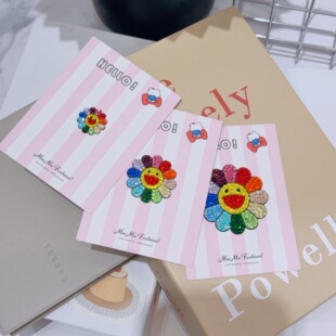 mumu手作彩色太阳花闪闪水钻贴纸手机壳镜头贴手帐贴纸