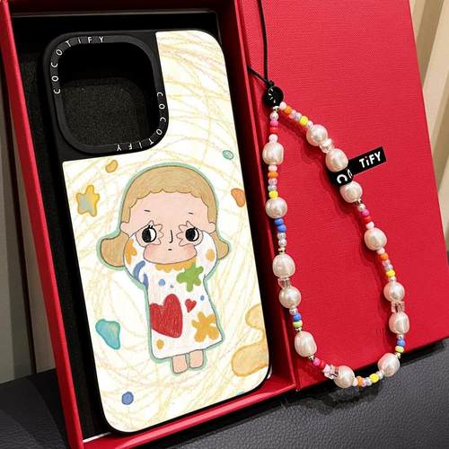 C家涂鸦女孩NOYTA松软的生活适用苹果16promax手机壳iphone15保护套14pro镜面MagSafe磁吸13可爱16卡通17PRO