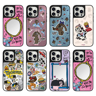 C家TIPSEVEN鼠鼠魔镜适用苹果16pro手机壳iphone15保护套14promax镜面MagSafe磁吸13日韩卡通17搞怪17PROMAX