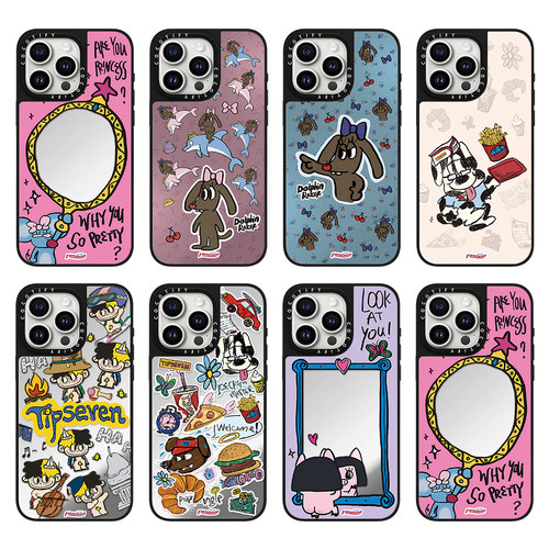 C家TIPSEVEN鼠鼠魔镜适用苹果16pro手机壳iphone15保护套14promax/17镜面MagSafe磁吸13日韩卡通12搞怪17PRO