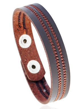 欧美皮革手链皮革简约