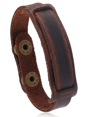 外贸稳定货源牛皮手链简约百搭