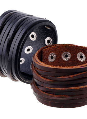 跨境皮手环牛皮手环欧美