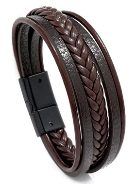 欧美跨境流行简约皮革手链磁铁