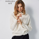LOTUS SINCE 1965 SNOW 雪莲纯羊绒衫 高领套头加厚针织毛衣女