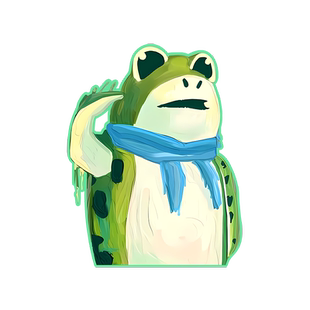 敬礼蛙蛙创意卡通汽车贴纸个性车身玻璃电动摩托行李箱划痕遮挡贴