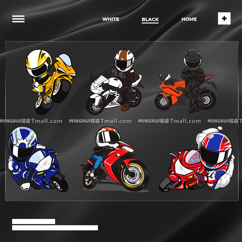 个性漫画卡通汽车贴纸创意炫酷压弯动作机车车身划痕遮挡装饰贴纸