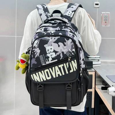 官方正品双肩背复古配色翻盖设计初高中生书包通勤旅行情侣大学生