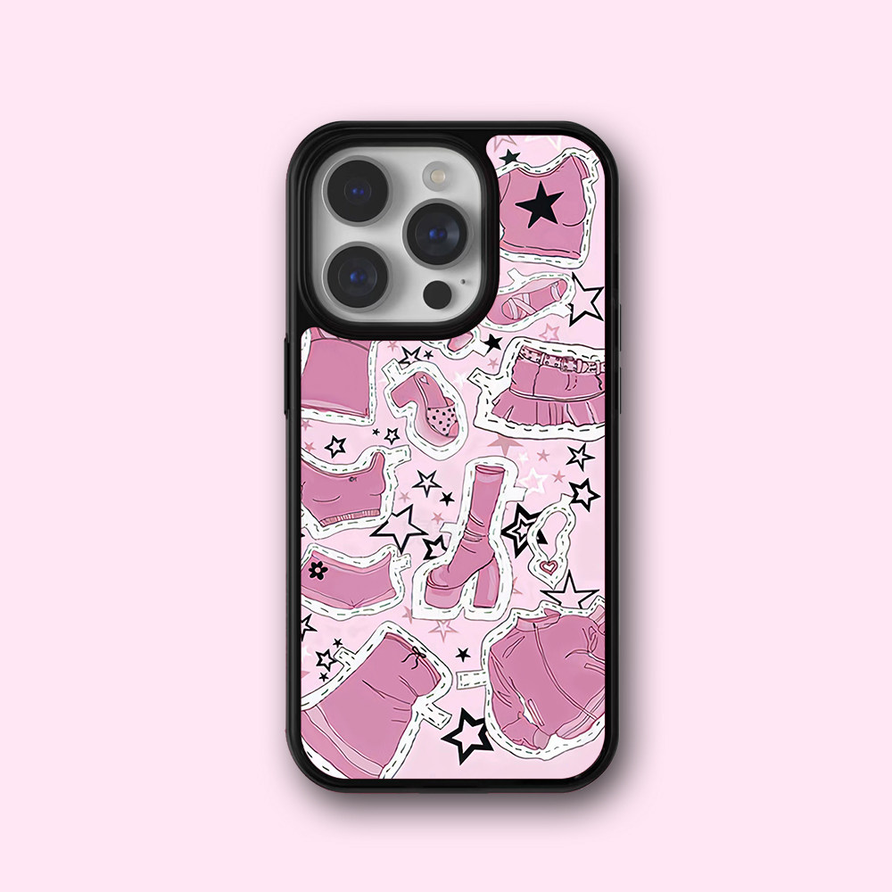 欧美风WF同款手机壳15Pro时尚鞋帽粉色衣服适用16plus苹果14promax防摔iPhone13防滑12mini/11/xsmax