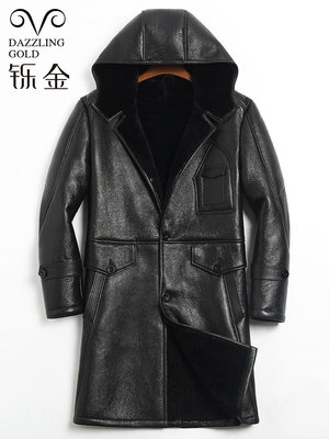 冬中外套皮毛一体外套帽款
