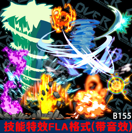 游戏美术资源 矢量图素材 flash游戏动画特效素材 音效 技能特效