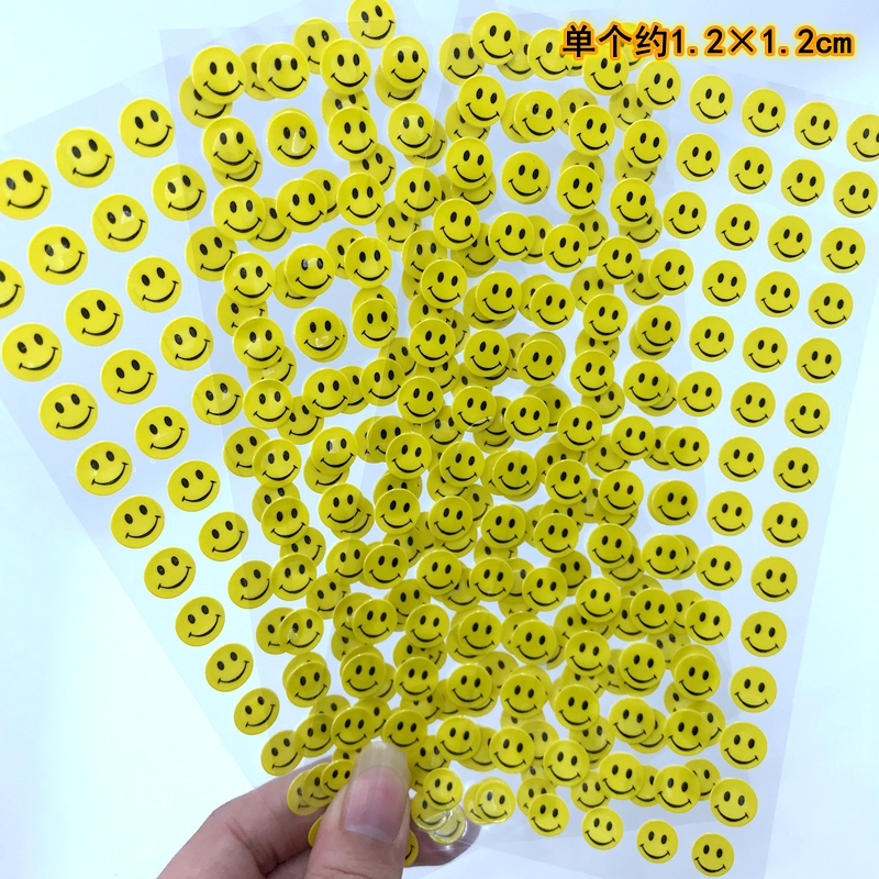 1包3张立体奖励粘贴纸 黄色标注笑脸哭脸幼儿园宝宝专用鼓励贴画图片