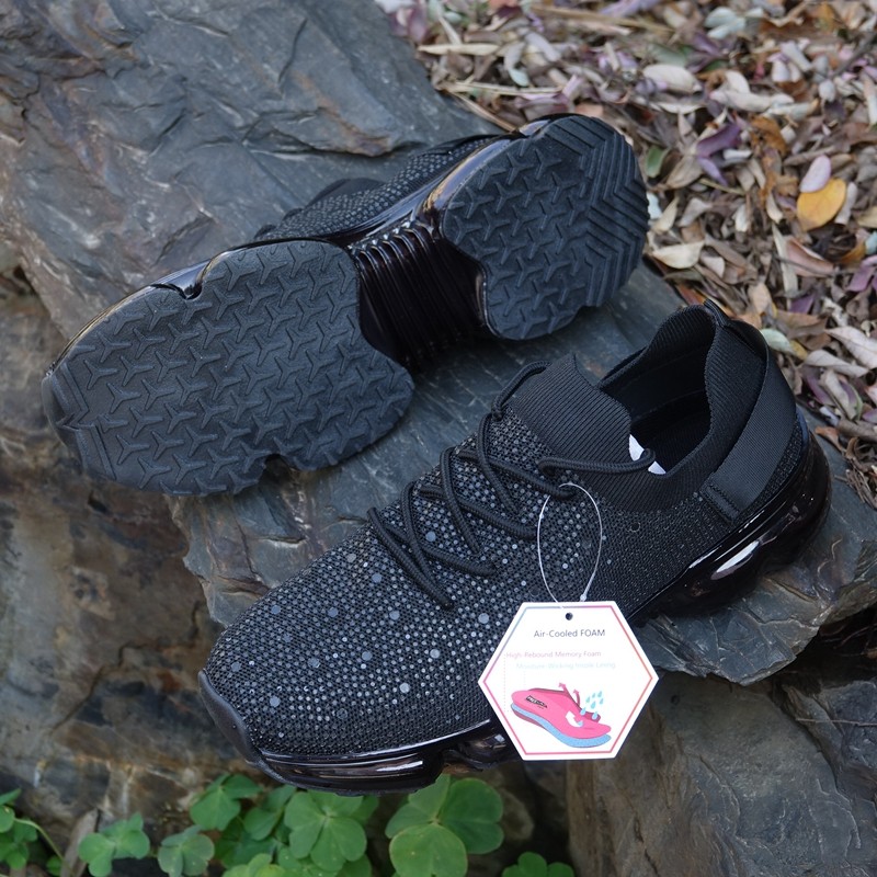 外贸原单全气垫休闲女鞋橡胶防滑大底一脚蹬健步鞋女士四季款运动