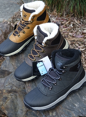 官网同步40美刀冬季新款加羊绒防泼水防风保暖户外登山鞋越野男鞋