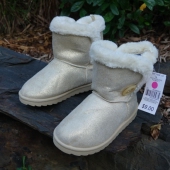 官网同步 轻便 美国外贸原单男女童男孩女孩儿童中帮大毛保暖棉鞋