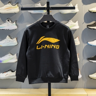 李宁儿童加绒卫衣2025冬季 男女小大童保暖套头卫衣YWDV673 新款