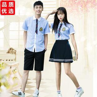 校服套装学院风韩国毕业班服夏季套装学生装初中高中生小学生制服
