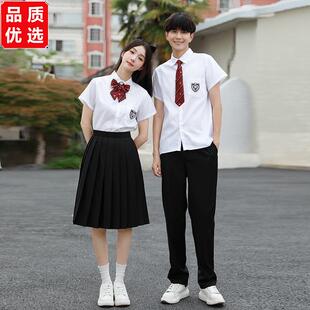 高中生毕业班服英伦风校服套装夏季初中生学院风学生大合唱演出服