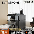 evitahome简约可移动边几客厅沙发侧边几小推车实木小茶几茶水柜