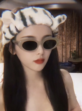 复古椭圆时髦街拍偏光太阳镜