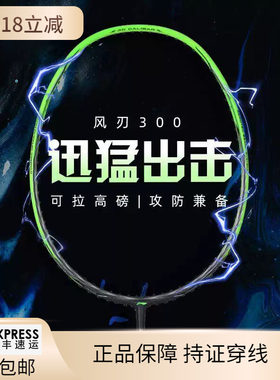 李宁风刃300B300C进攻型羽毛球拍