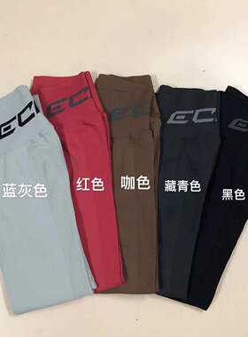 ect家女运动健身高腰紧身无缝针织长裤褶皱款更显臀~后侧网孔设计