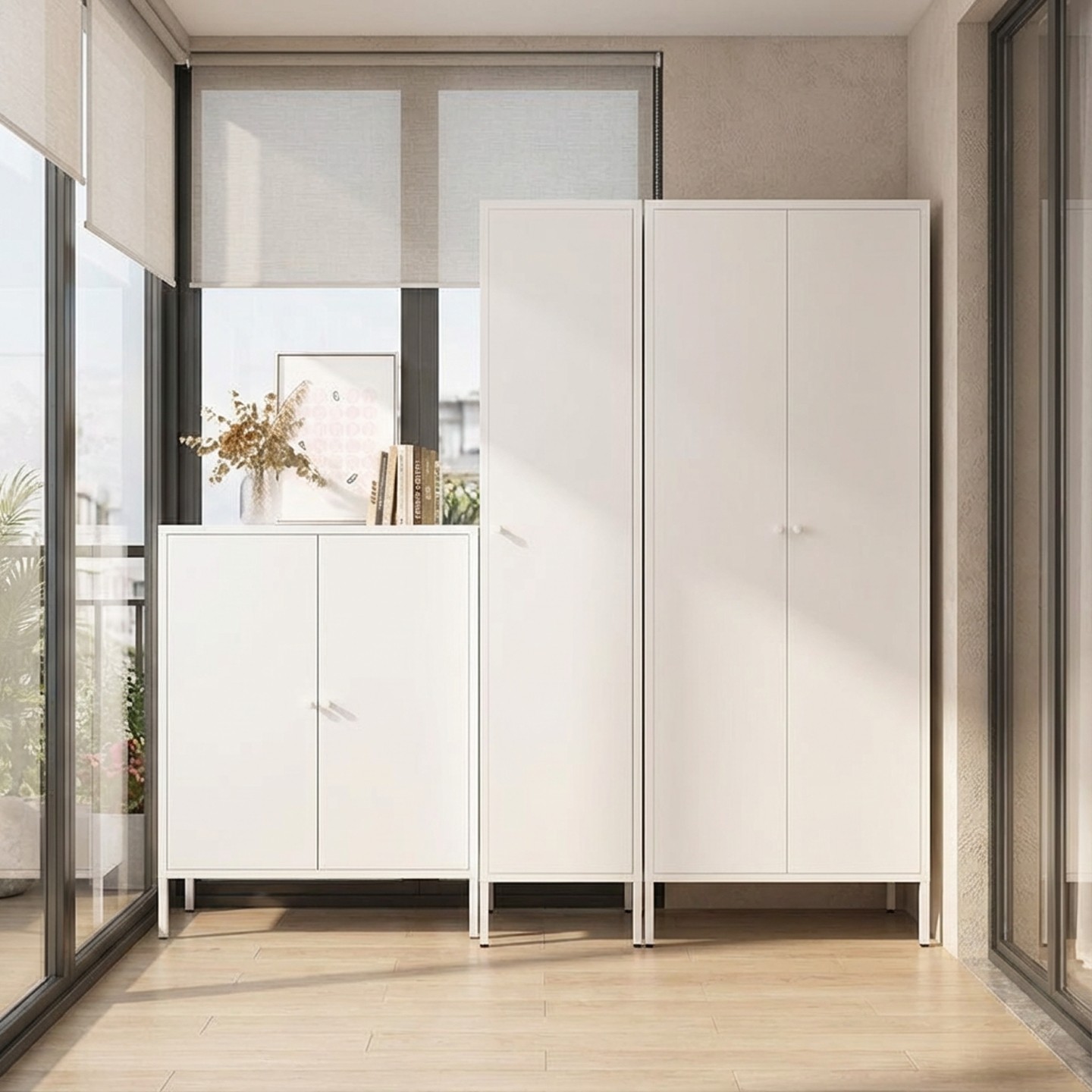 钢制阳台储物柜防晒防锈家用铁皮柜拖把杂物收纳鞋柜儿童卧室衣柜,住宅家具,独立衣柜,淘宝优惠券,粉丝福利购,淘宝优惠卷