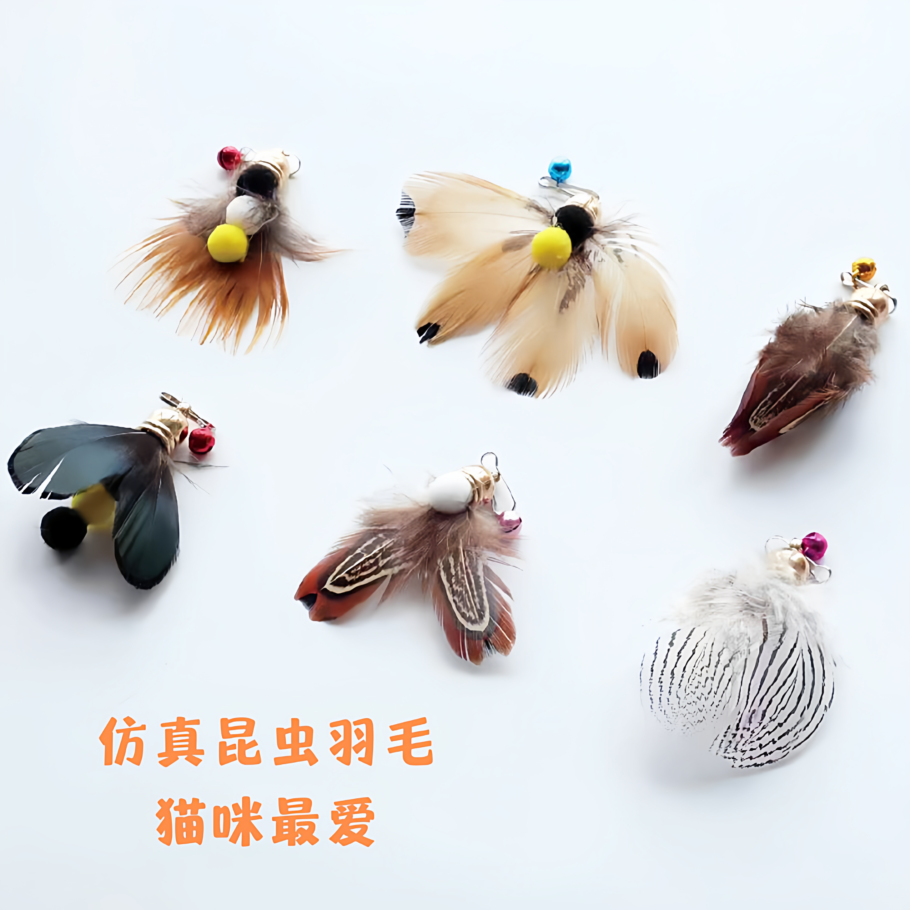 仿真昆虫猫咪逗猫棒替换头苍蝇飞虫蜻蜓长绳铃铛羽毛猫玩具用品,宠物/宠物食品及用品,逗猫棒,淘宝优惠券,粉丝福利购,淘宝优惠卷