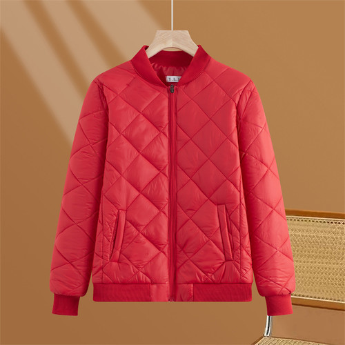 冬季新款轻薄立领羽绒棉服外套女