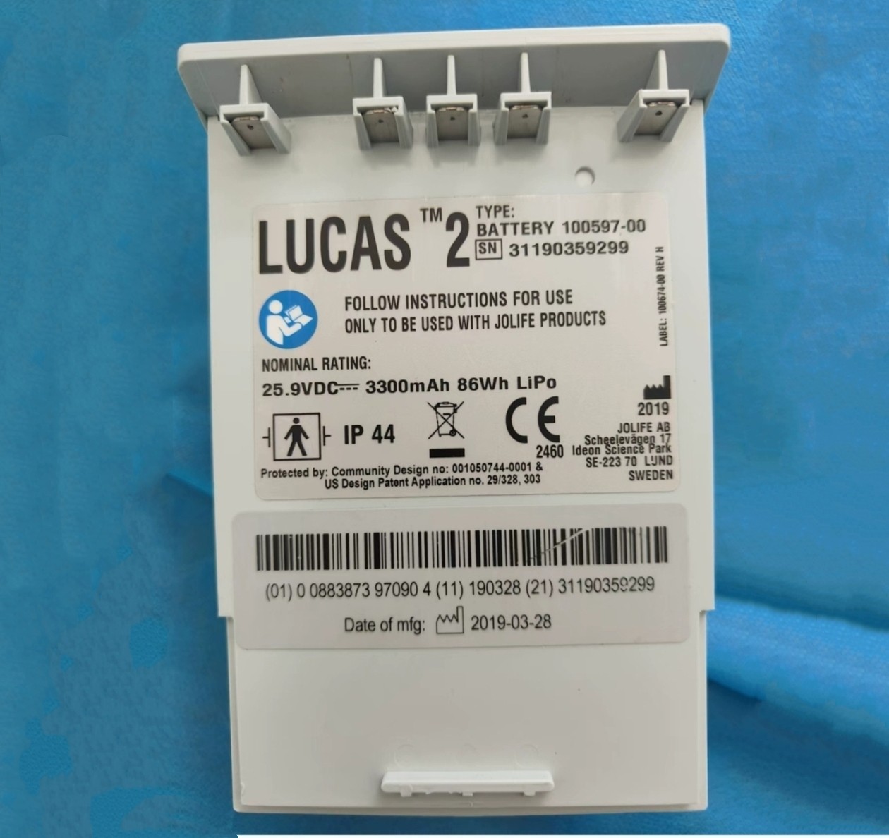 创科电池适用美敦力 LUCAS 2 100597-00 按压机电池25.9V 3300mAh